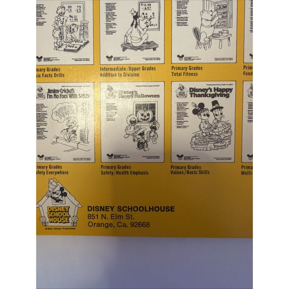 Disney School House Winnie The Pooh Nutrition And You Language Arts Dis 002AC - Picture 8 of 16